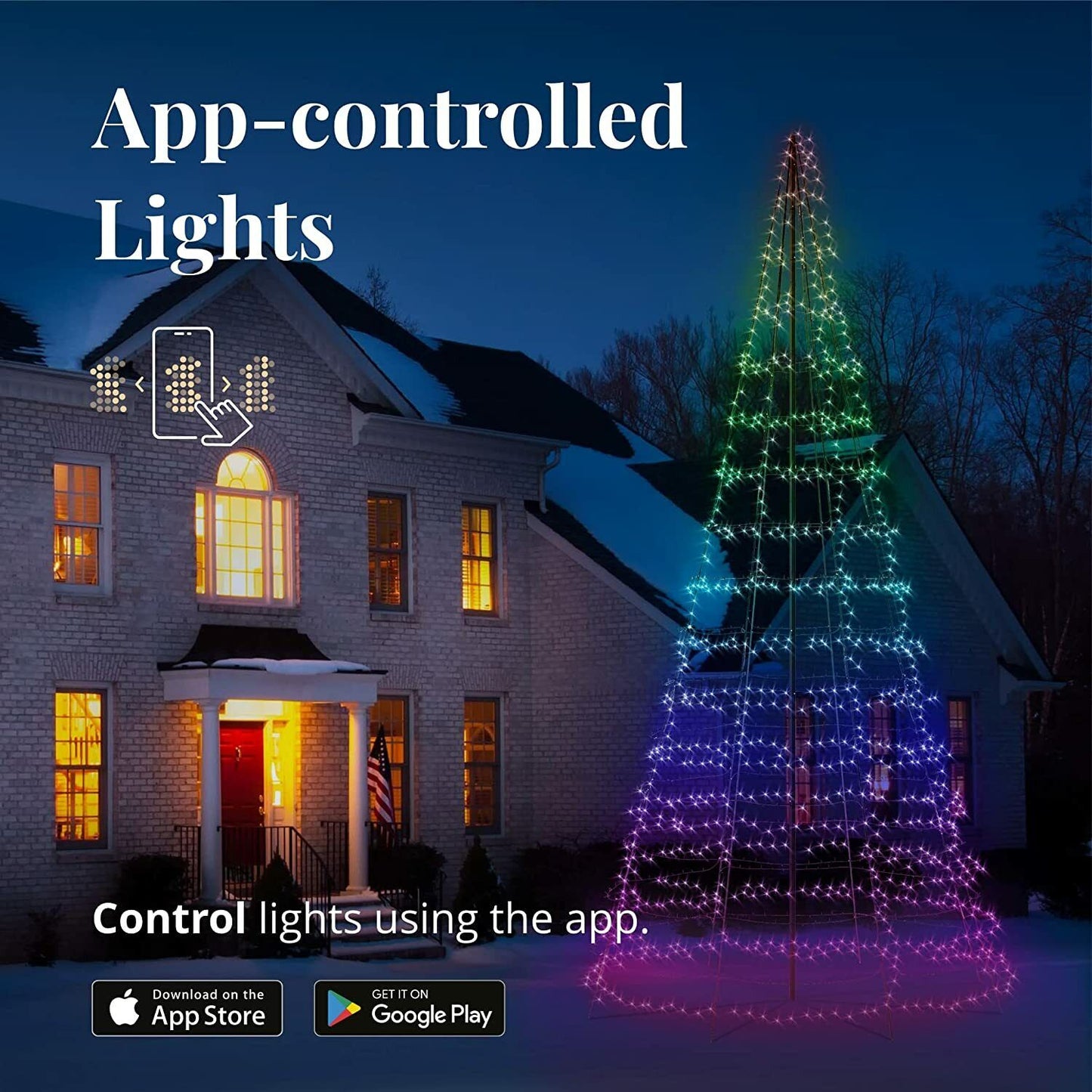 Twinkly 750-Light RGB LED Light Pole Tree (Generation II)