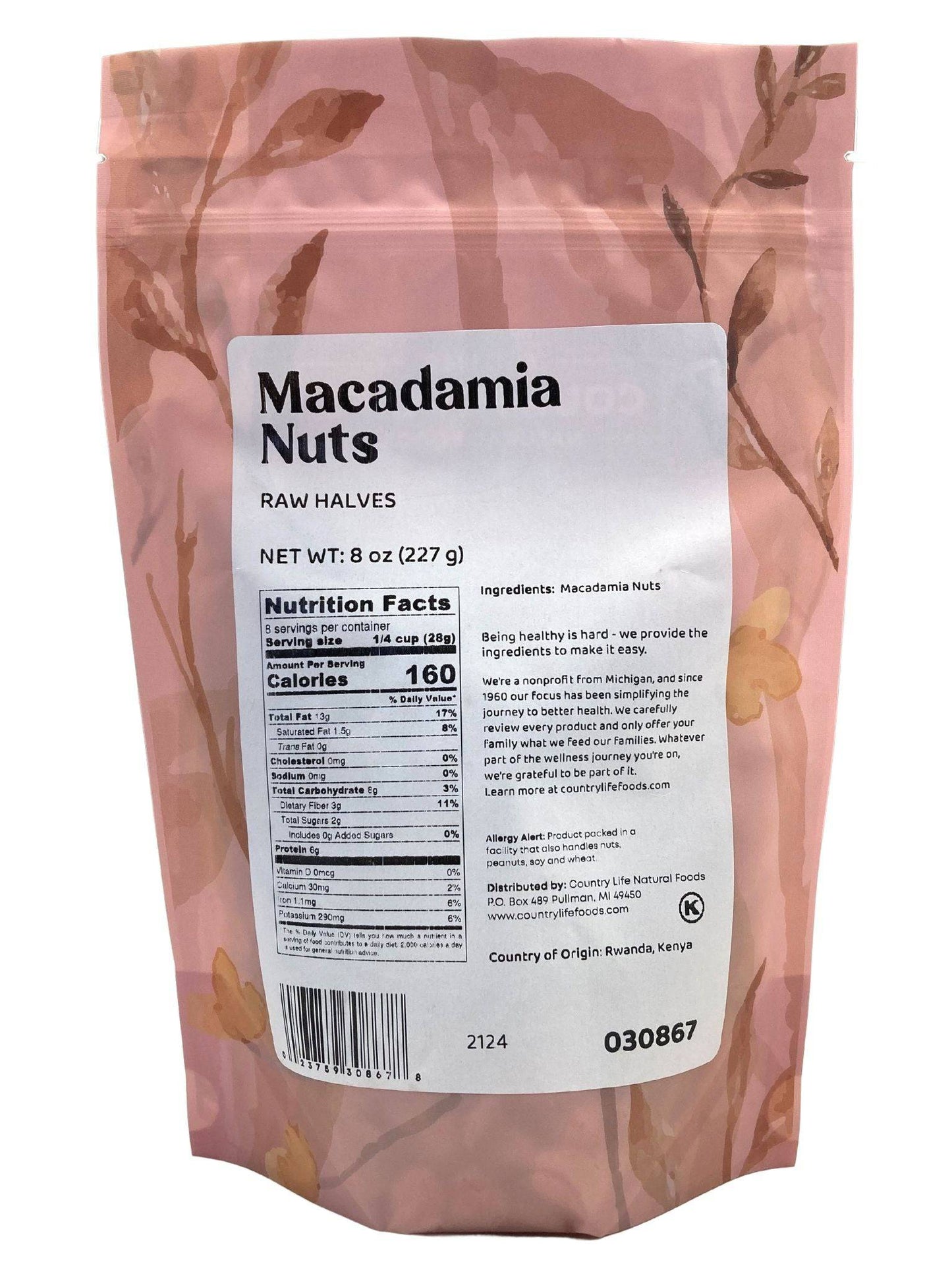 Macadamia Nut Halves 4L