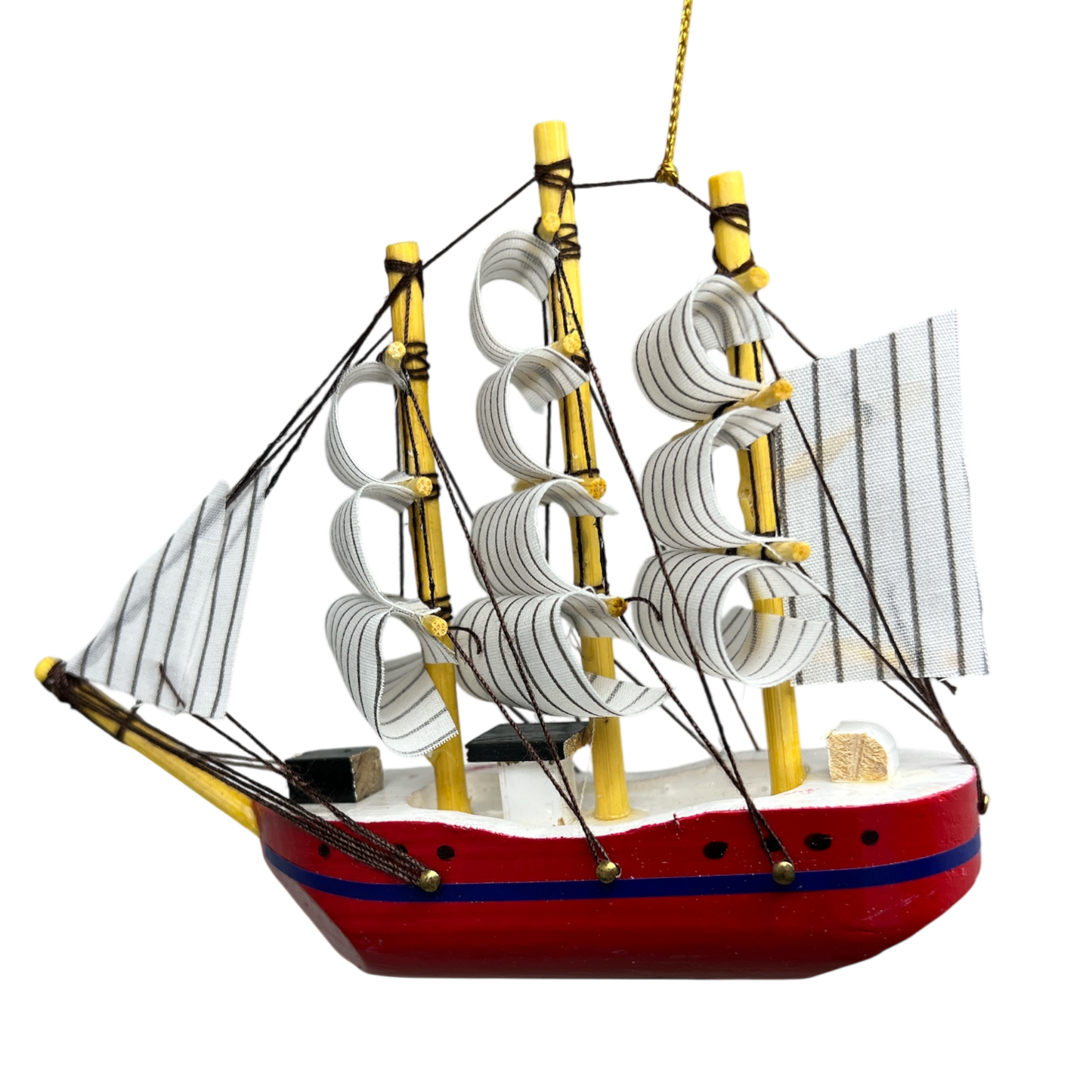 Schooner Red  Boat Ornament