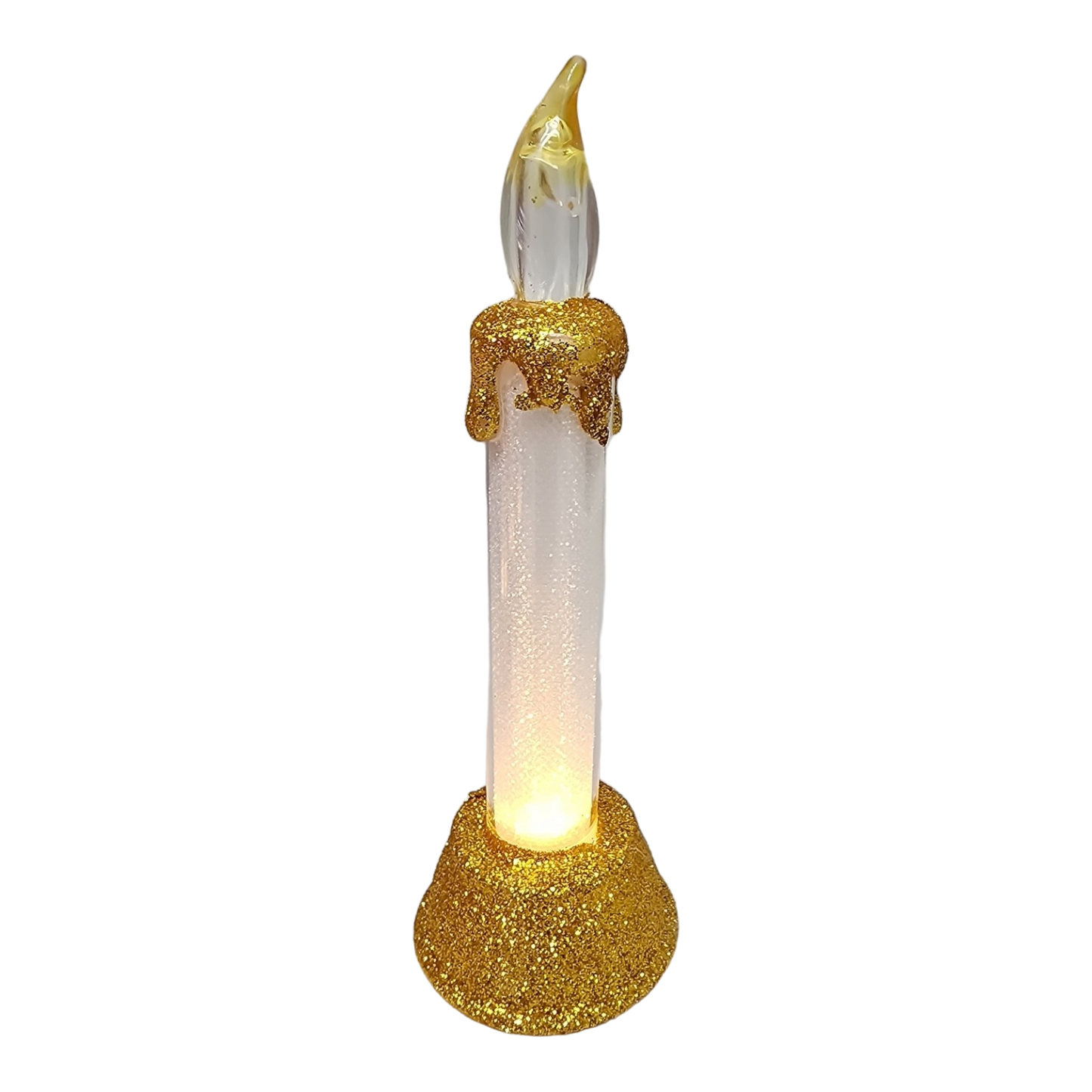 Light-Up LED Glittered 6 Inch Candle -