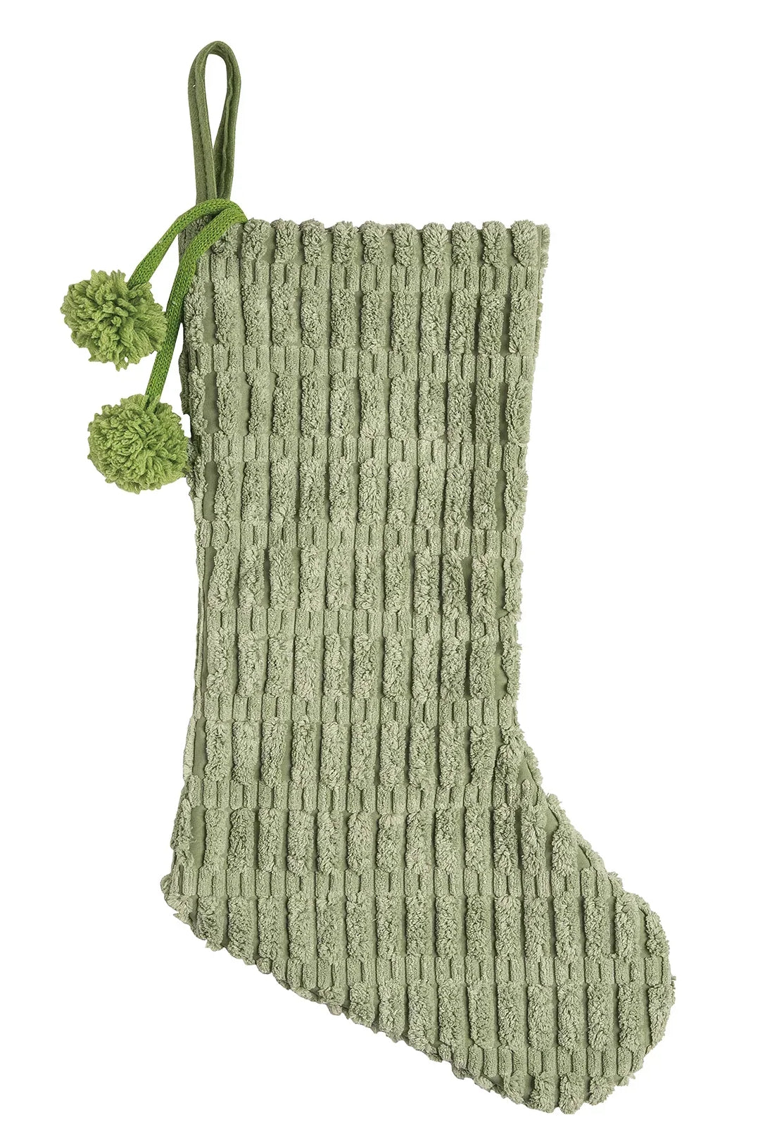 Green Stocking  With Pom Pom
