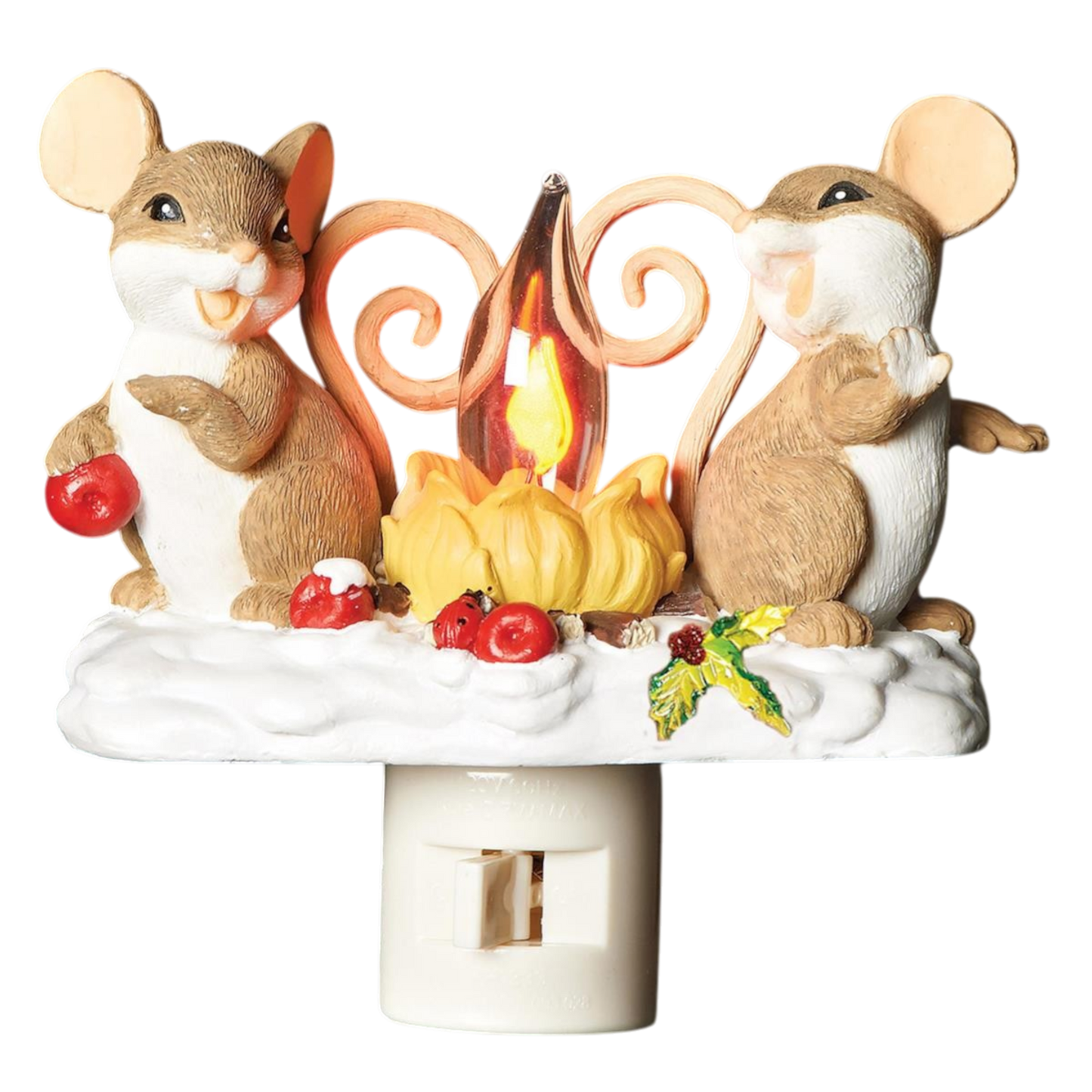 Charming Tails Mice by Campfire Night Light