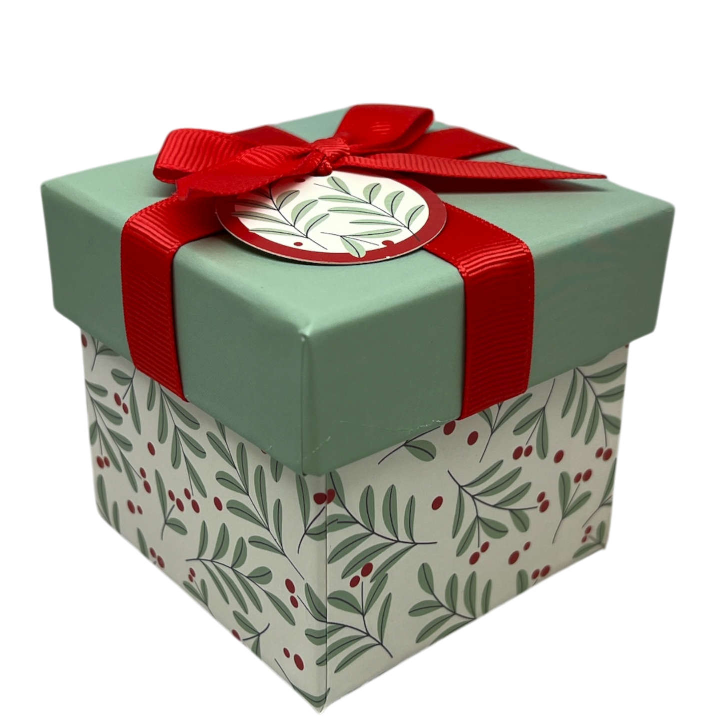 Gift Box Cube for Gift Cards - 3" x 3" - Mistletoe