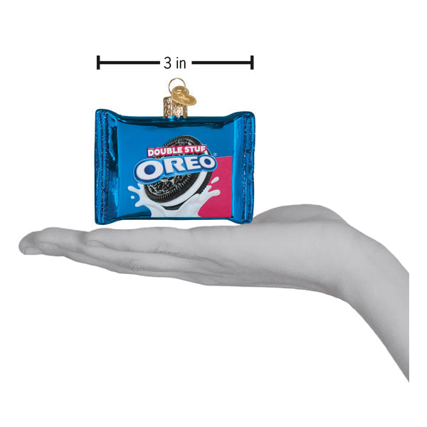 Oreo Double Stuf Cookie  Glass Ornament