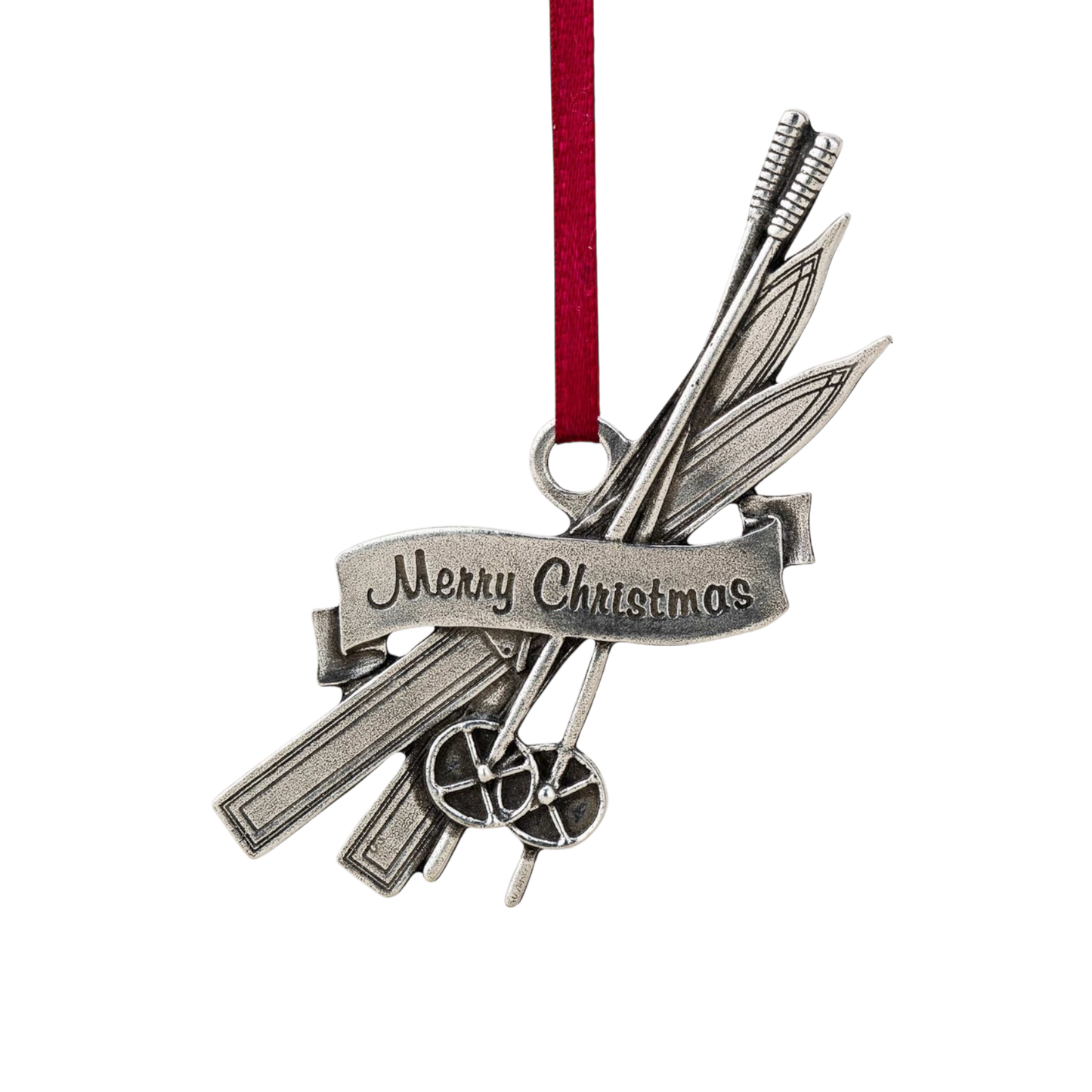 Crossed Skis And Poles Ornament