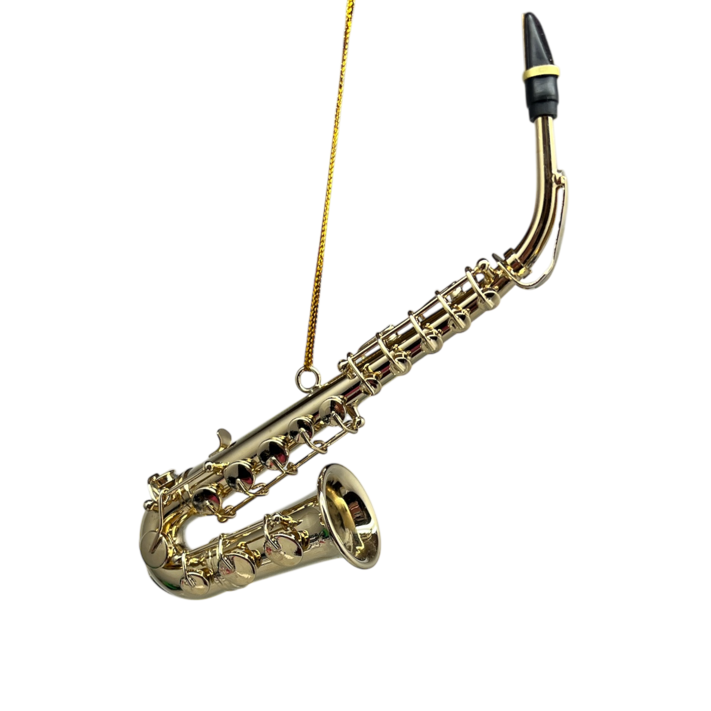 Brass Saxophone Ornament In A Case