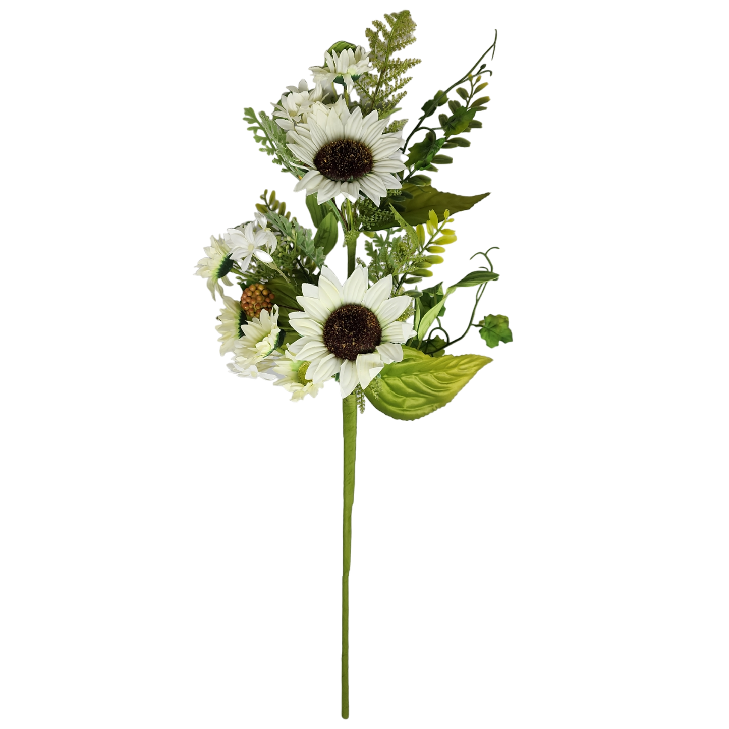 Sunflower Spray with Berry Accent - 21 Inch