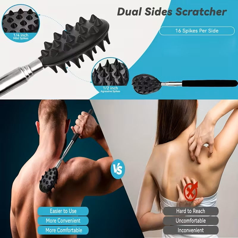 Retractable Cactus Back Scratcher – Long Handle, Durable PVC