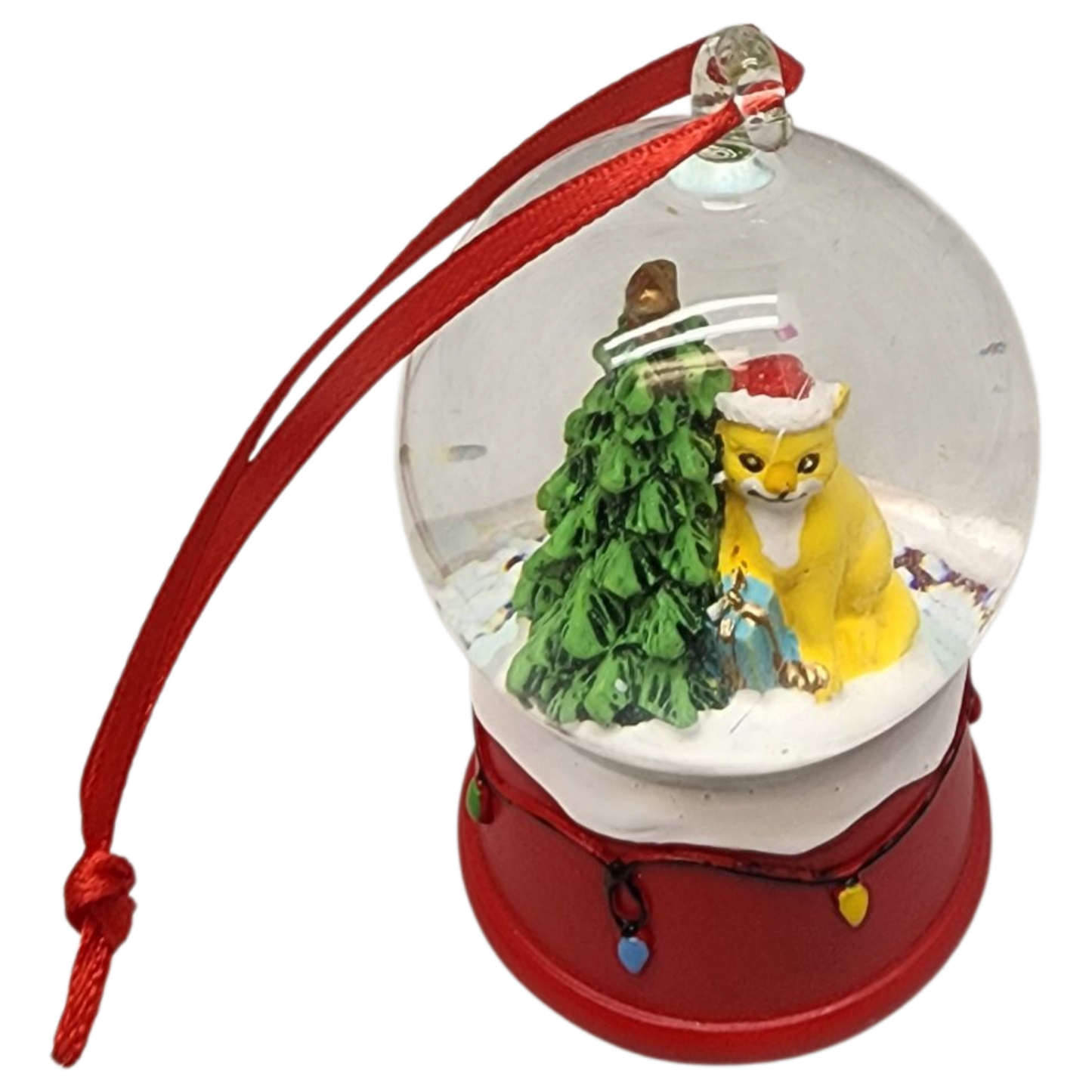 Charming Kitty Snow Globe Ornament - Ginger Cat
