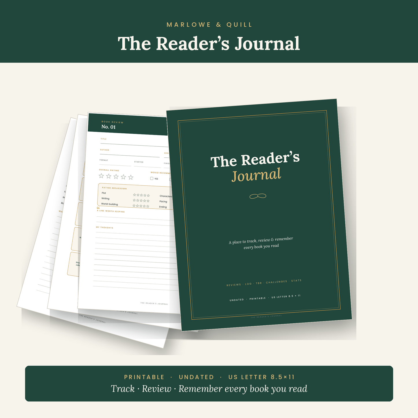 The Readers Journal (Printable)