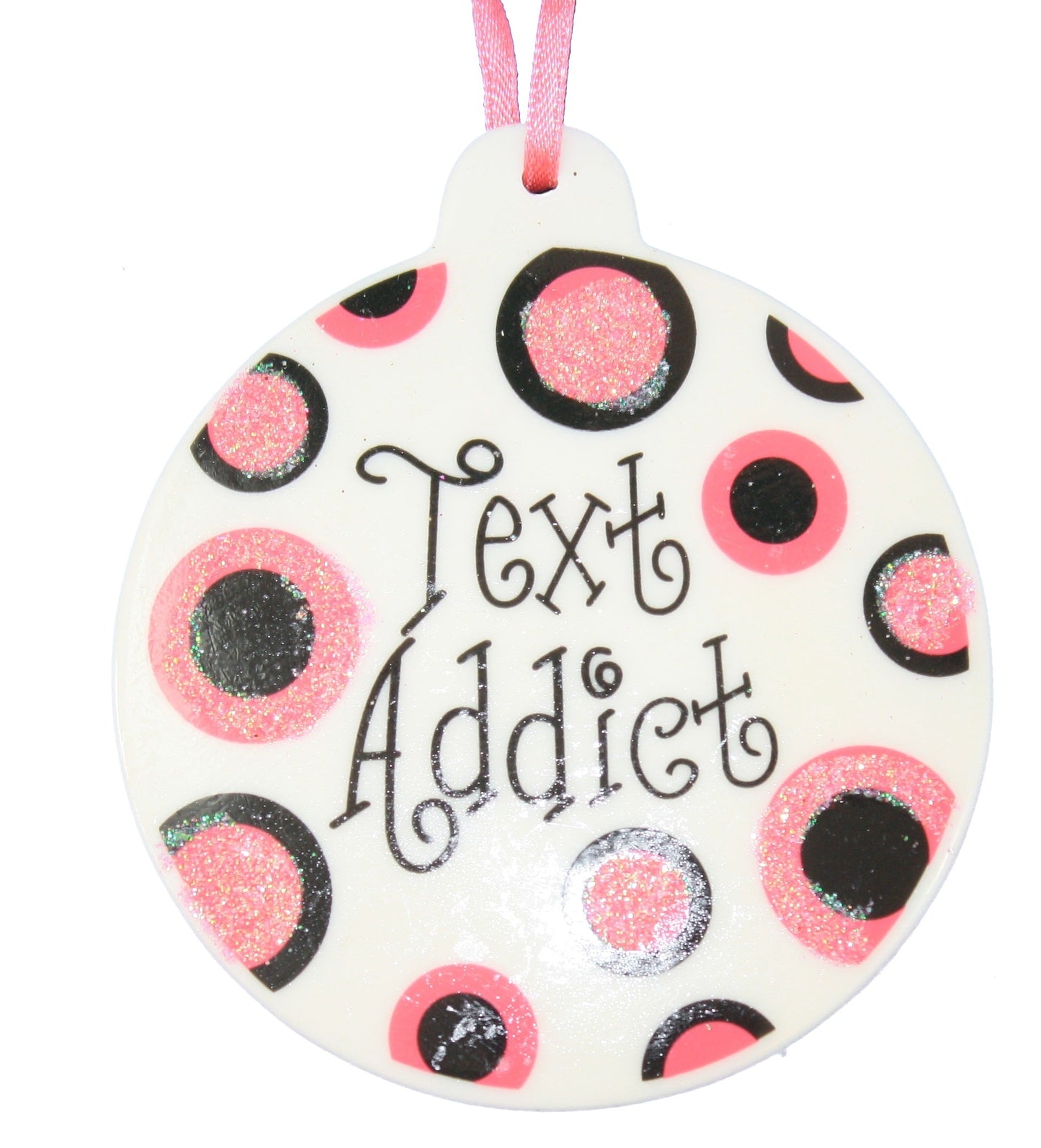 Glitter Plaque Ornament - Text Addict