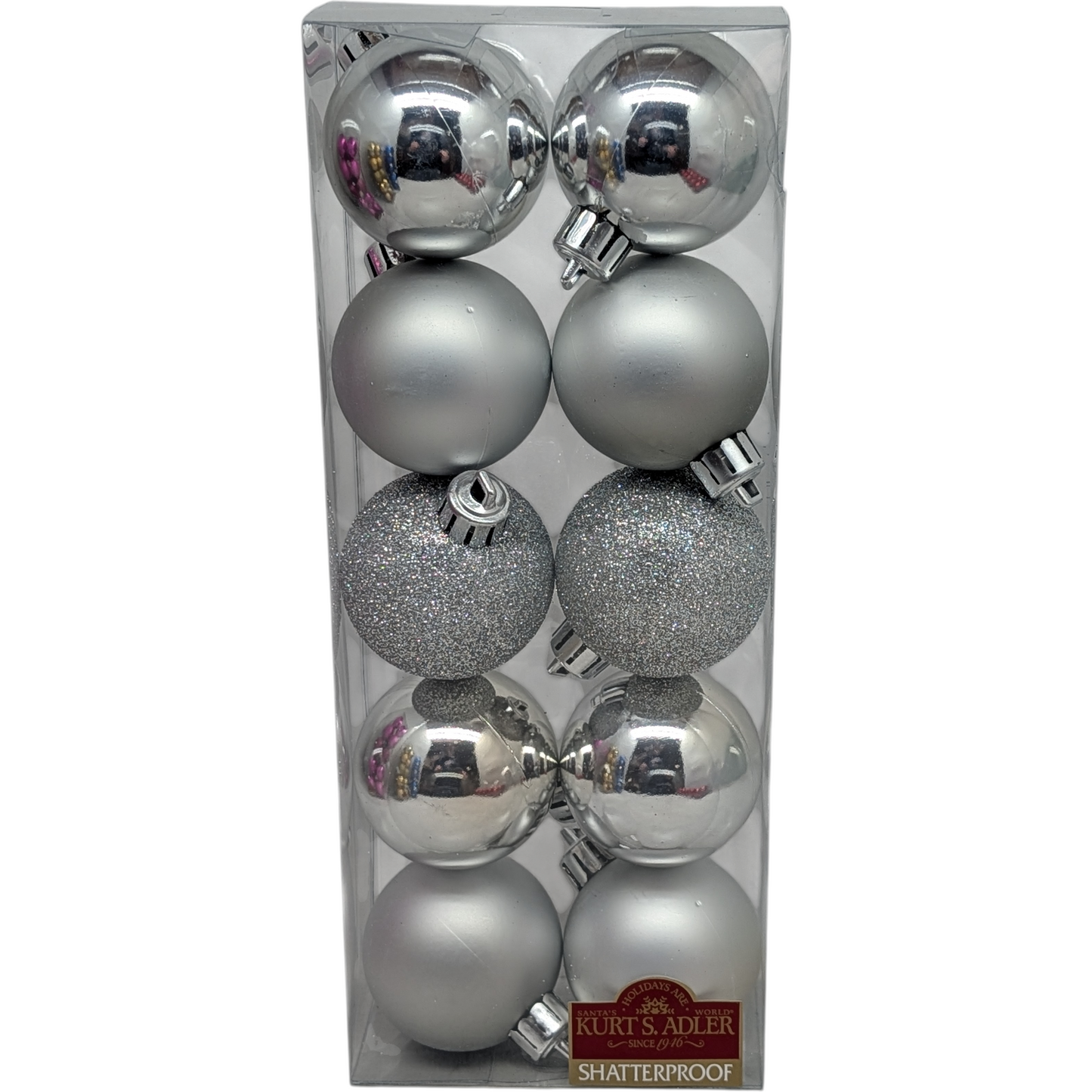 Shatterproof 10 pack Ornaments – 50mm -