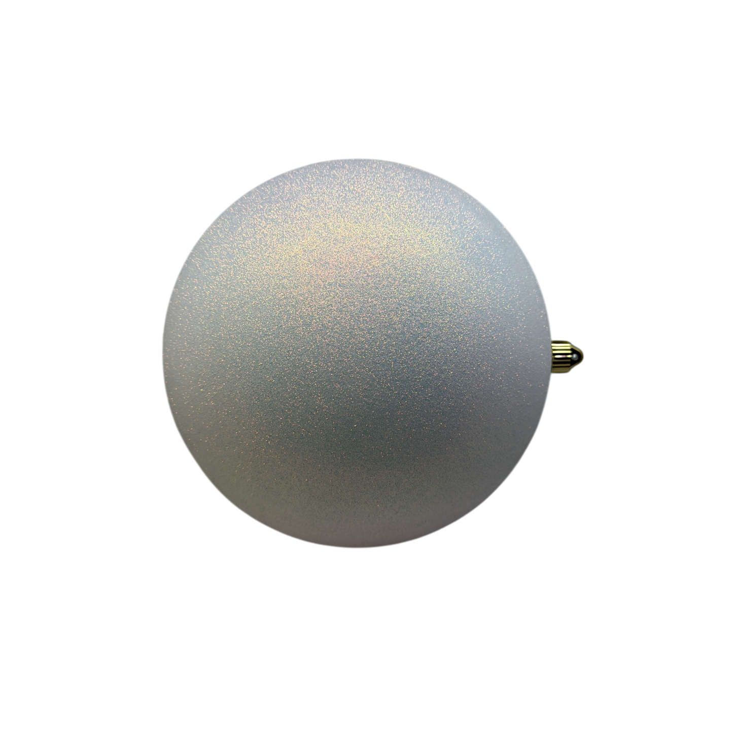 12" Commercial Shatterproof Ball Ornament - Snowball White Glitter