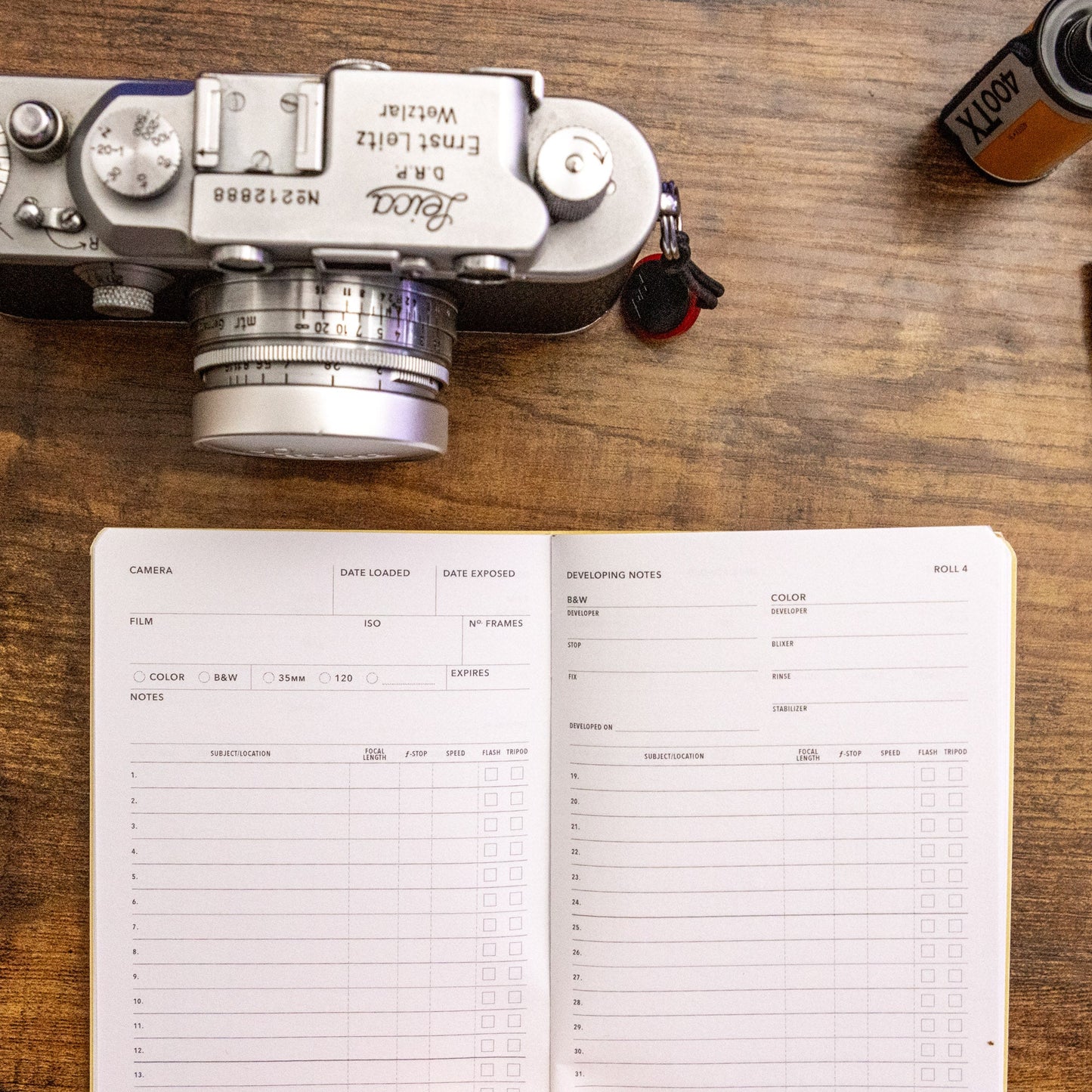 Film Photography Log | 35mm & 120 Film Logbook | WRKBKS