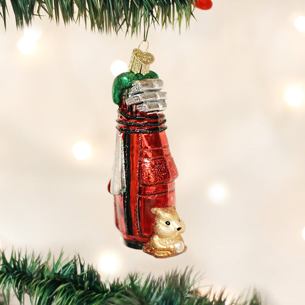 Golf Bag Glass Ornament