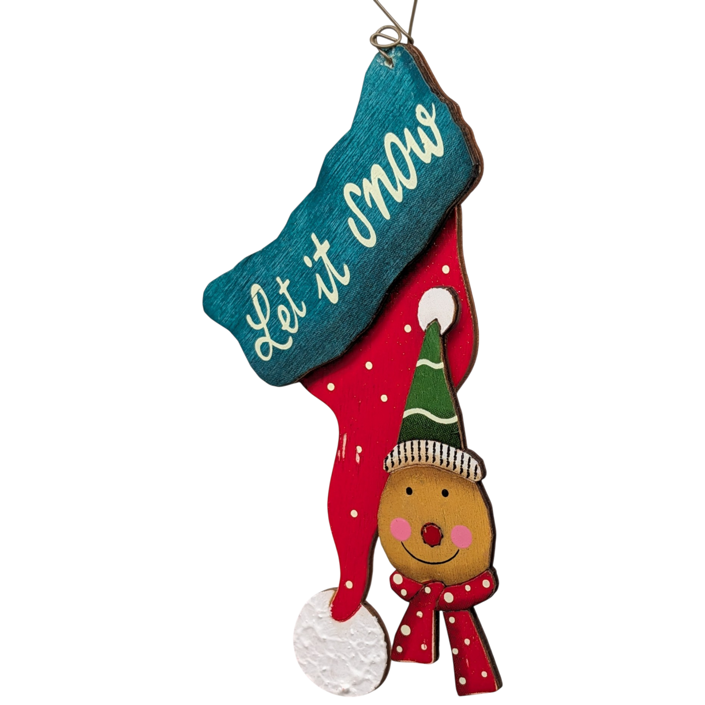 Mistletoe Magic: "Let it Snow" Gingerbread Charm Ornament