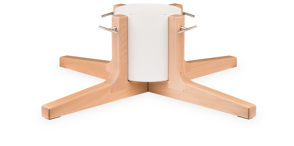 Rustic Christmas Tree Stand - Medium - White