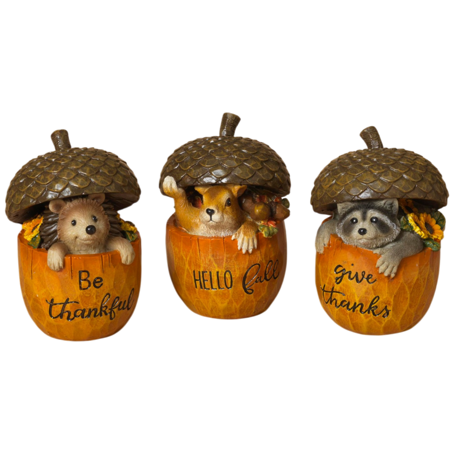 5-Inch Resin Harvest Forest Critter in Acorn -