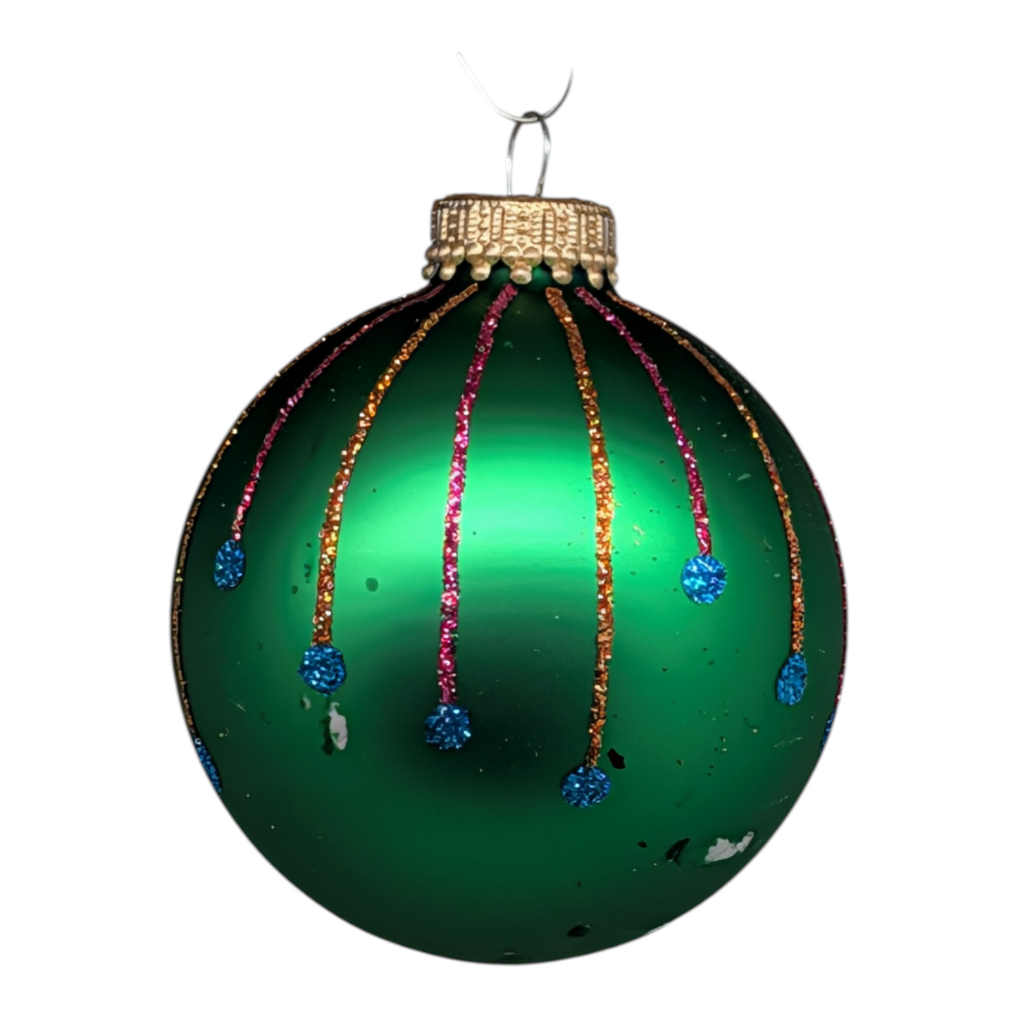 Krebs Value Glass Ornament 4 pack - Neon Drip