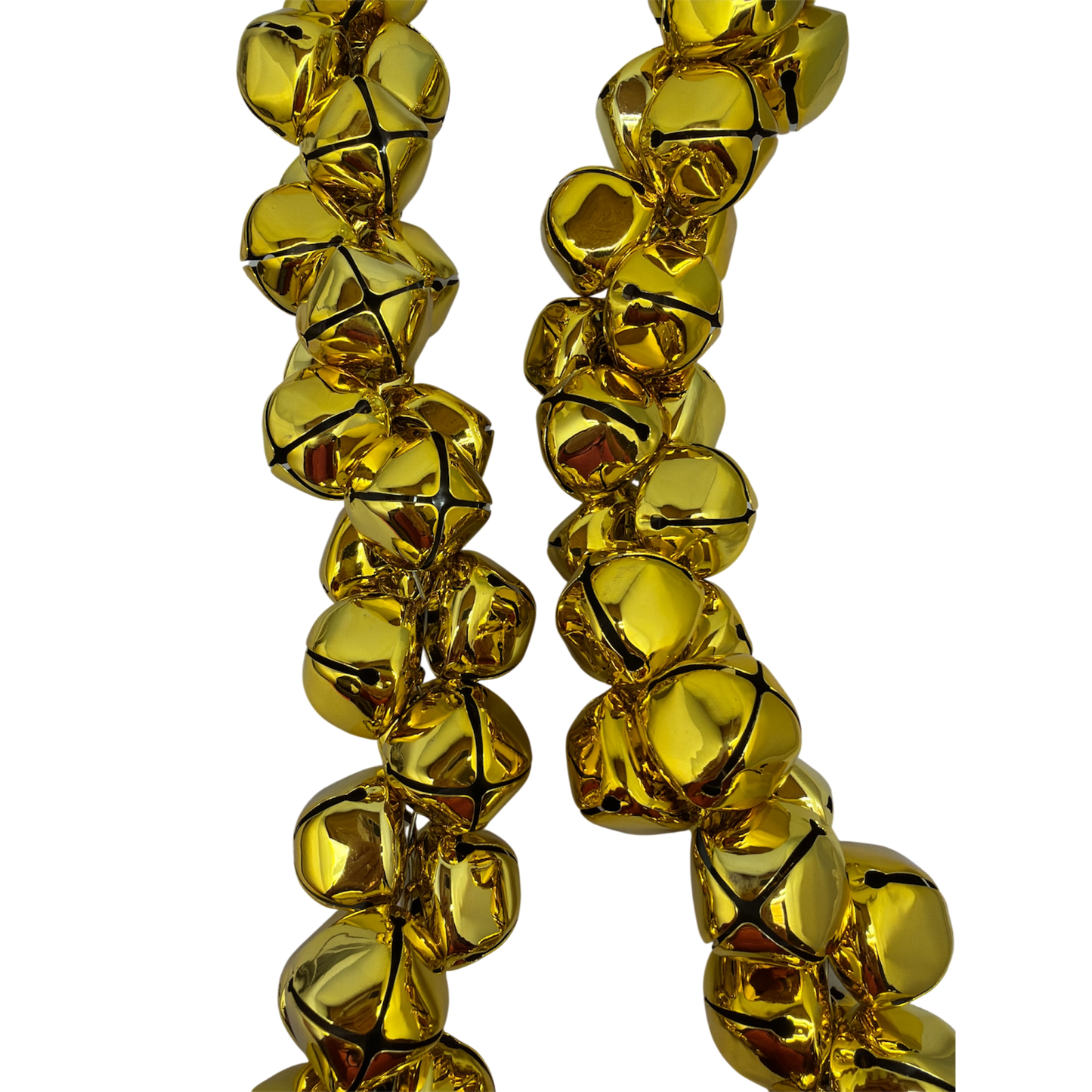 70 Inch Metal Jingle Bell Garland - Gold