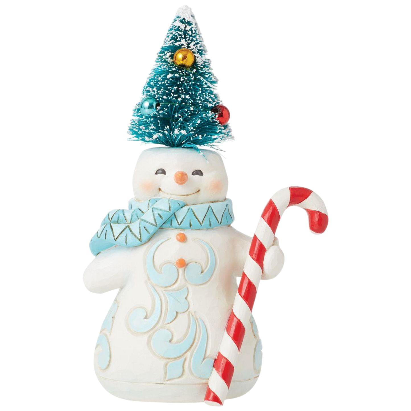 Snowman with Sisal Tree Hat Figurine