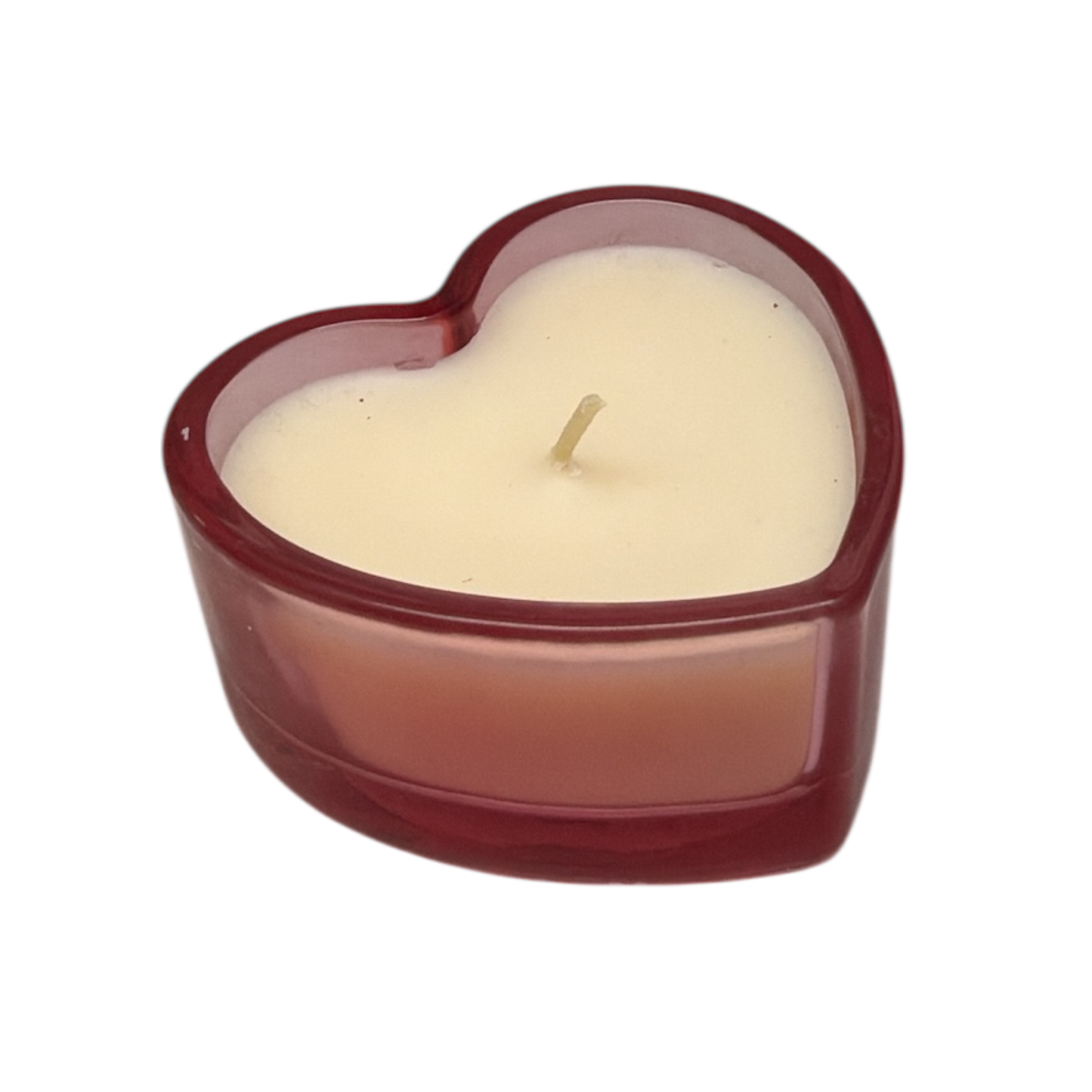 Heart Shaped Fresh Linen Scented Jar Candle  - Pink