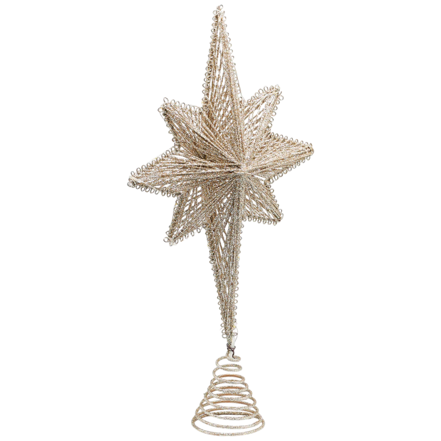 Golden Glow LED Star Tree Topper - Sixteen Inches