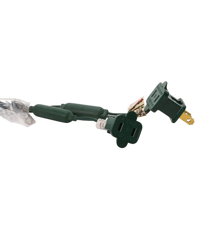 50-Light C3 Diamond Cool White LED Green Wire Light Set