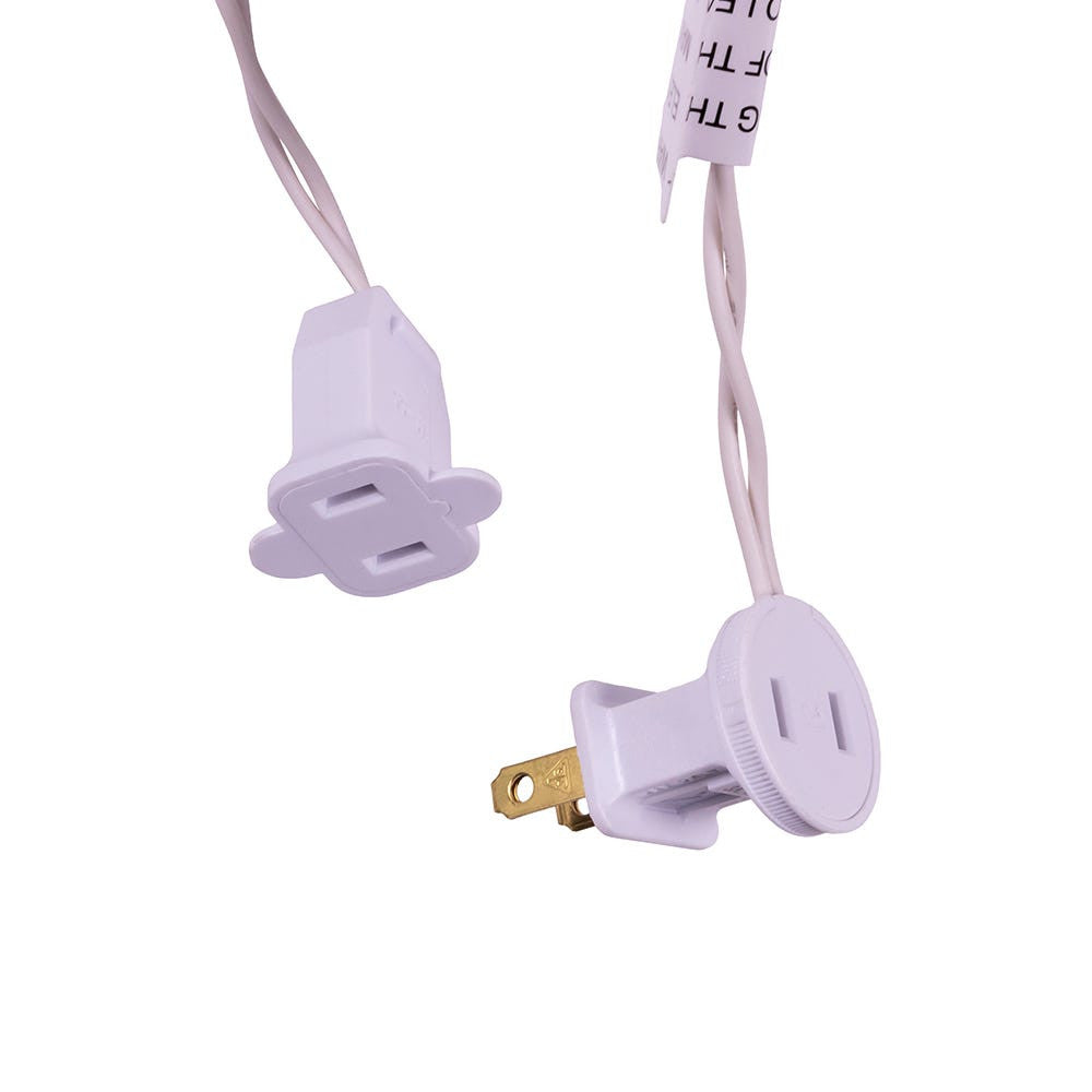 Jingle Bright 100 LED Light Set - Cool White - White Wire