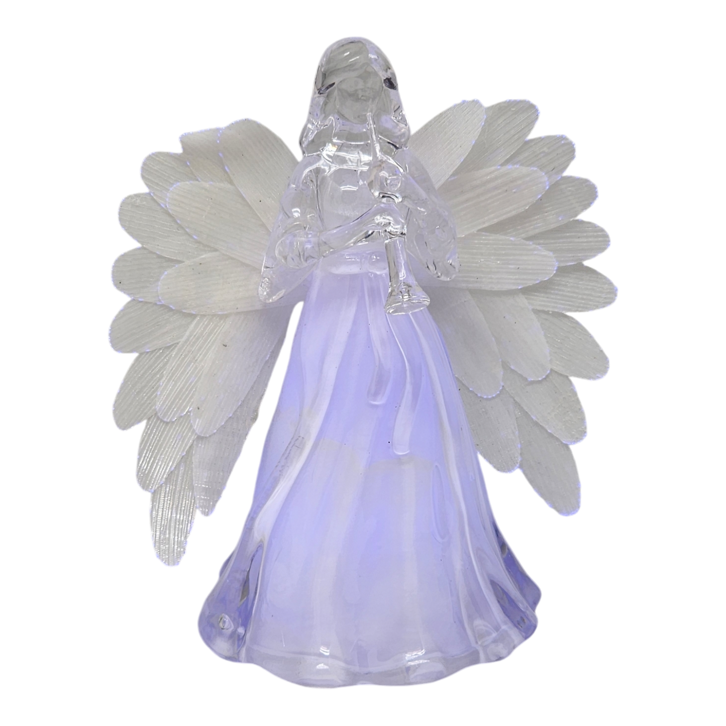 Lighted Acrylic Angel - Horn