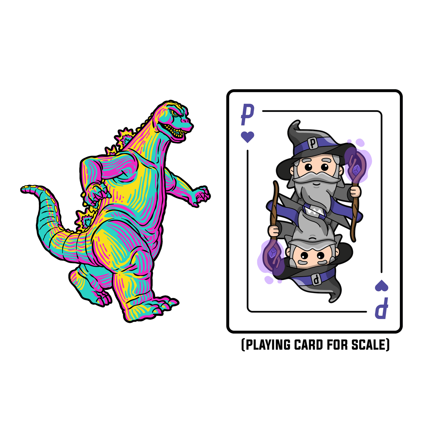 Godzilla XL CMYK Edition AR Pin (Showa Era)