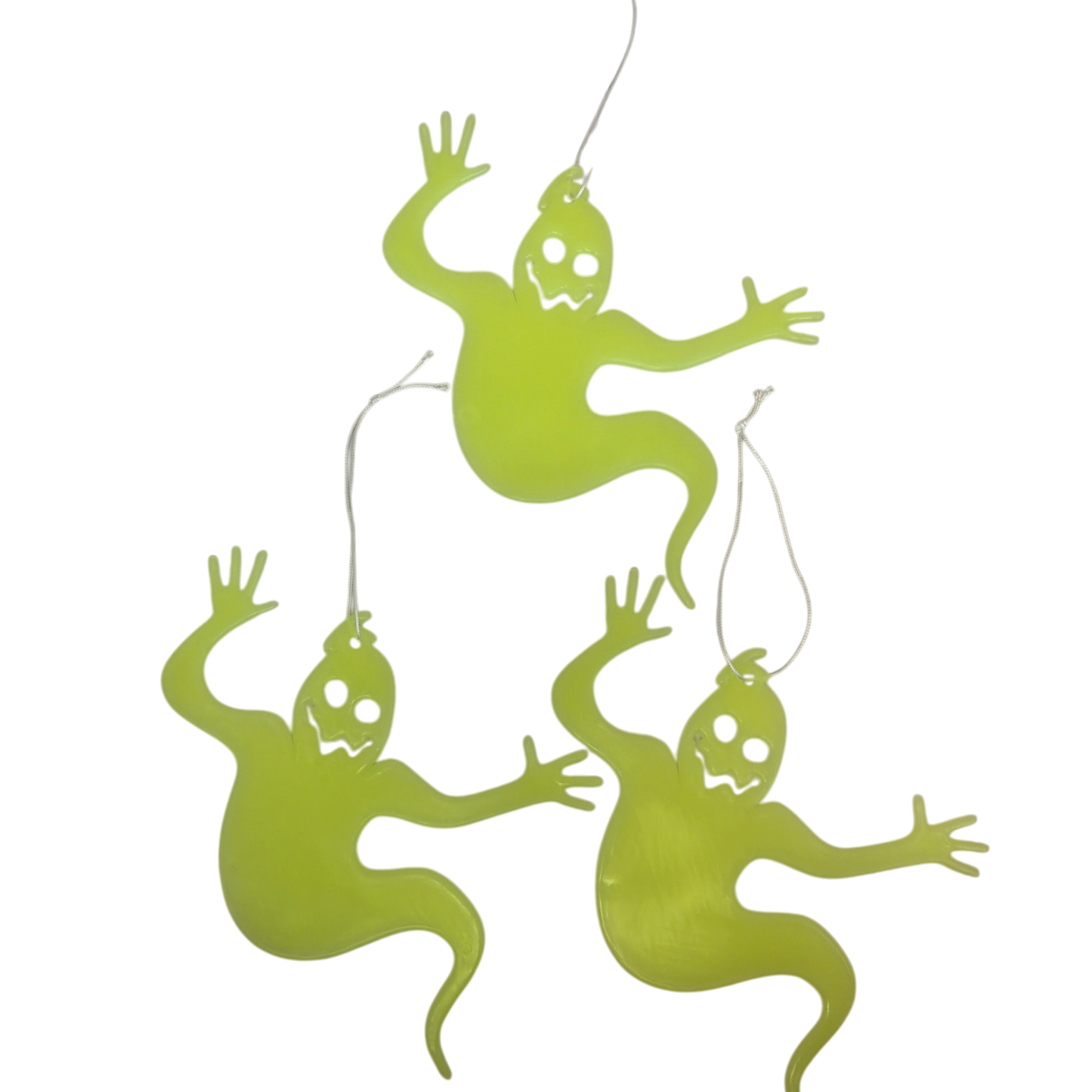 Glow In The Dark Halloween Hanging Ghost - Set of 3
