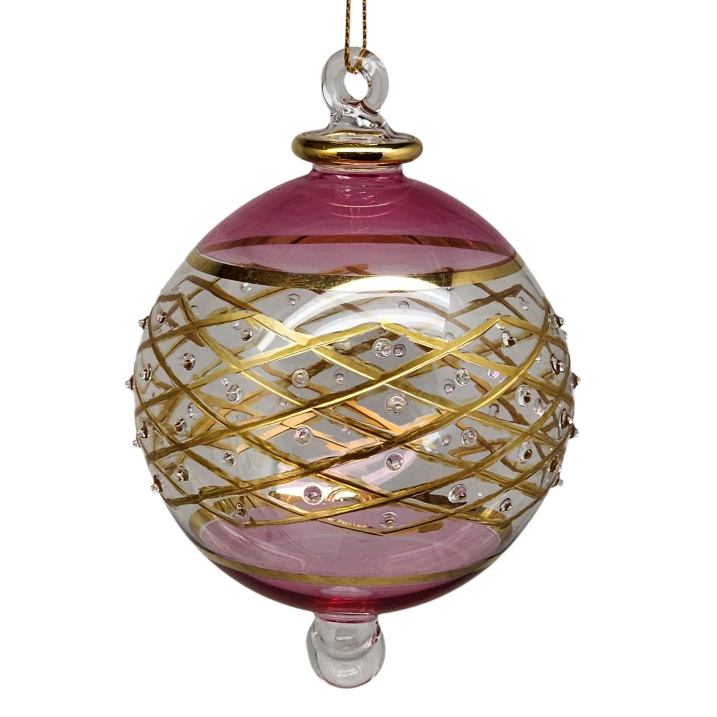 Crossed Lattice Stipple Ball - Pink