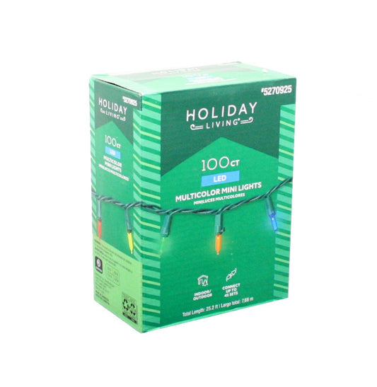 100-Count 24.7-ft Multicolor LED Plug-In Christmas String Lights