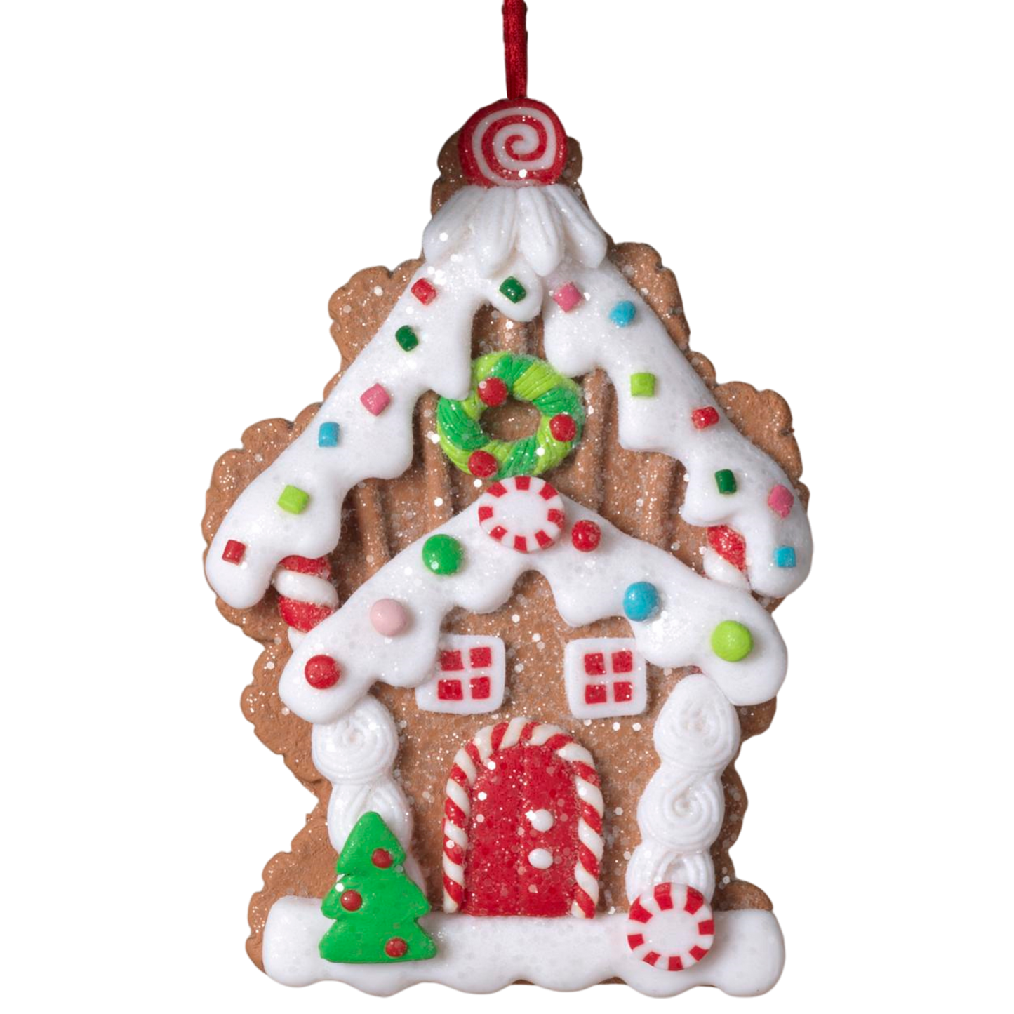 Clay Dough Gingerbread House Ornament - 5 Inch -