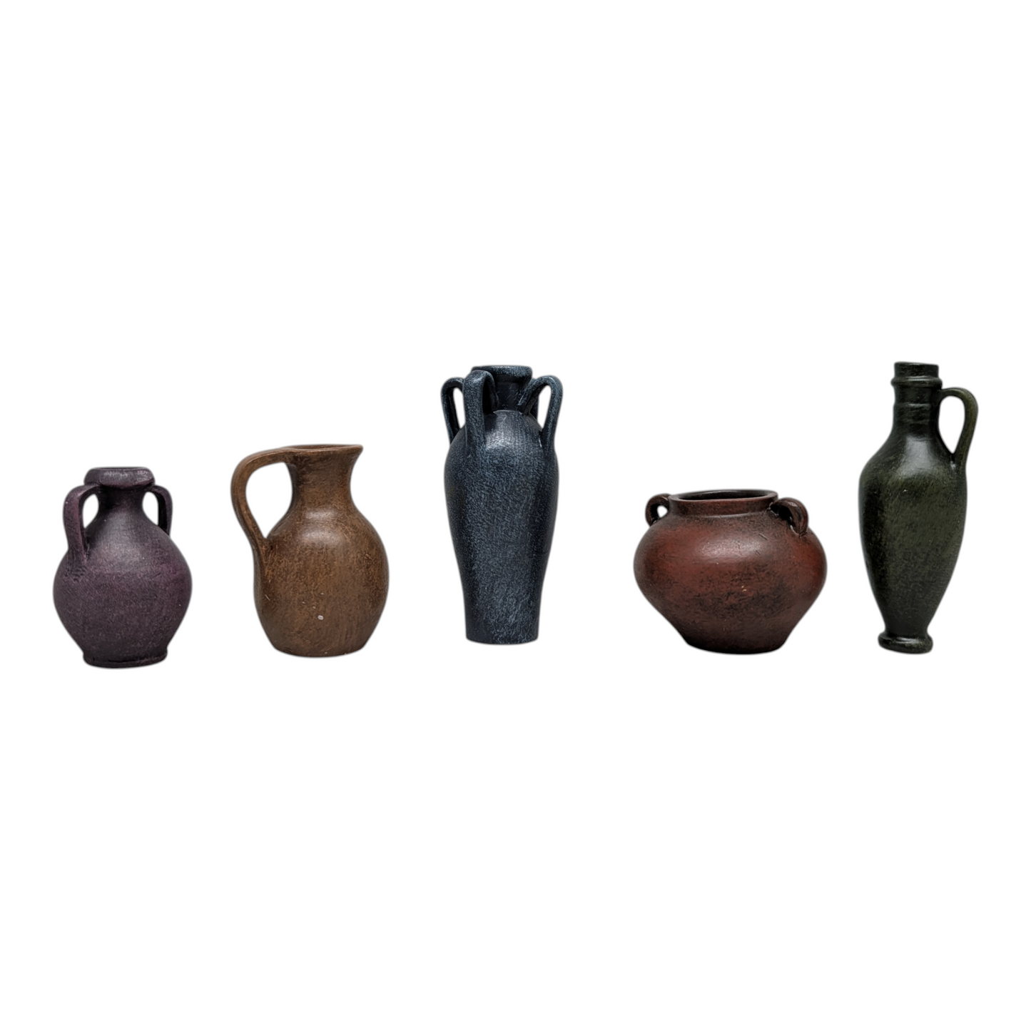 Wine, Water, and Oil Jugs & Pots – Set of 5 - 5 Inch Scale