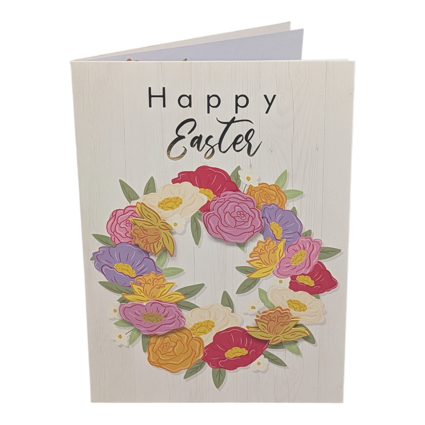 Floral Wreath Happy Easter Card