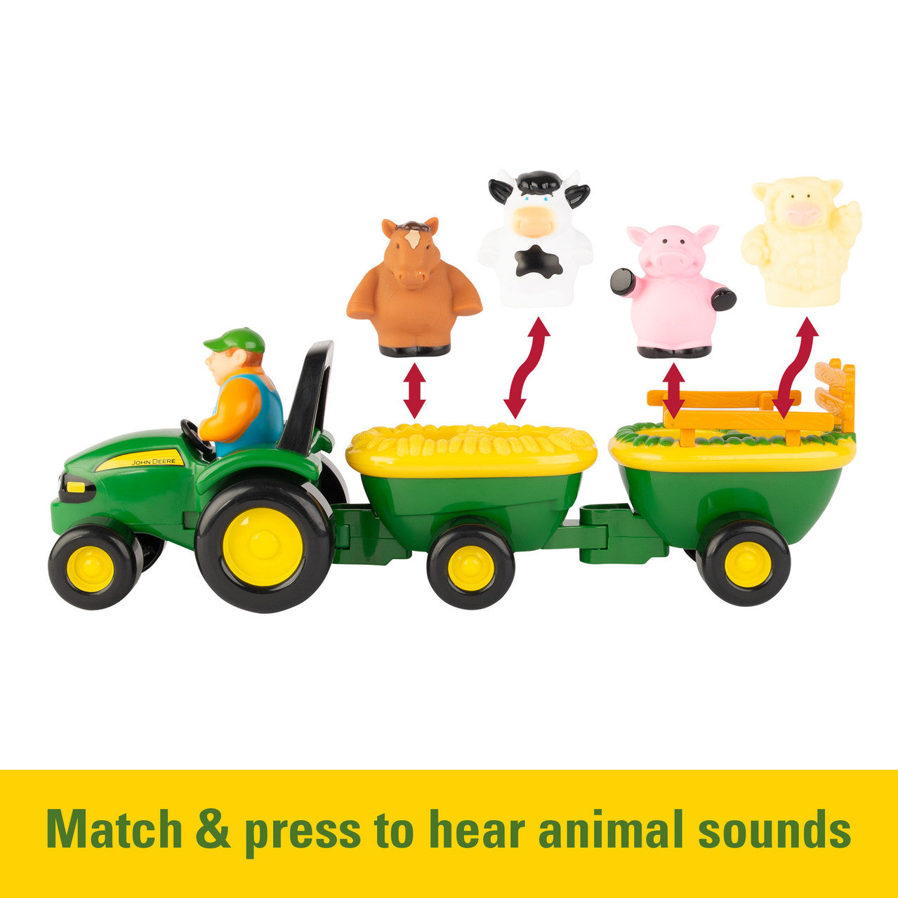 John Deere Animal Sounds Hayride - Preschool Farm Toy