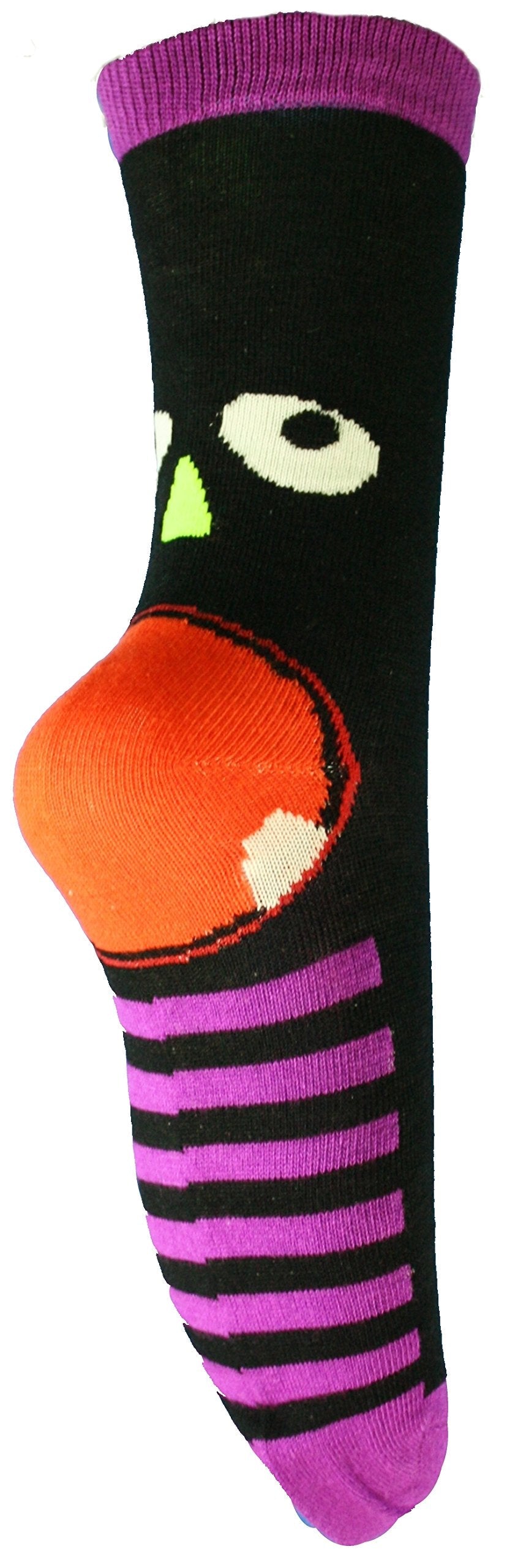 Knit Monster Face Socks - Green