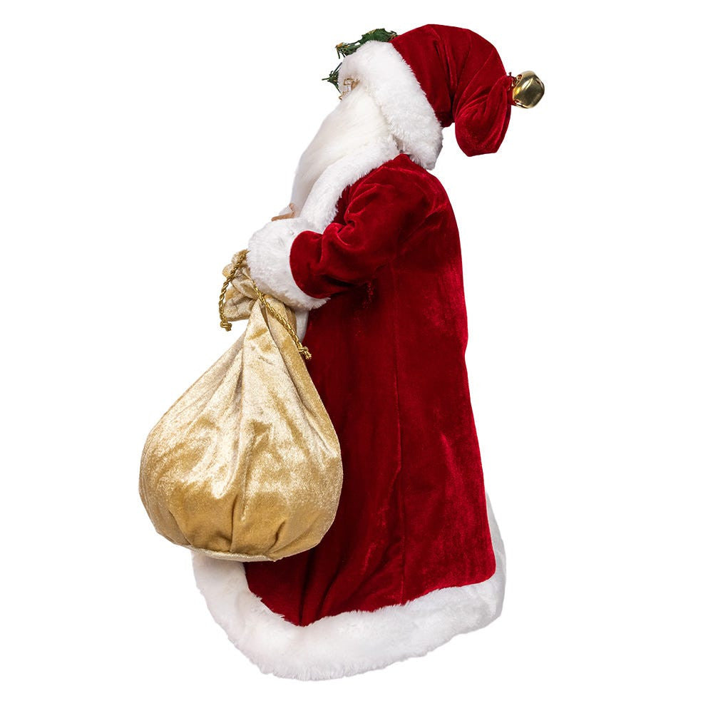Jacqueline Kent Traditional Red Santa With Bag - 17 Inch