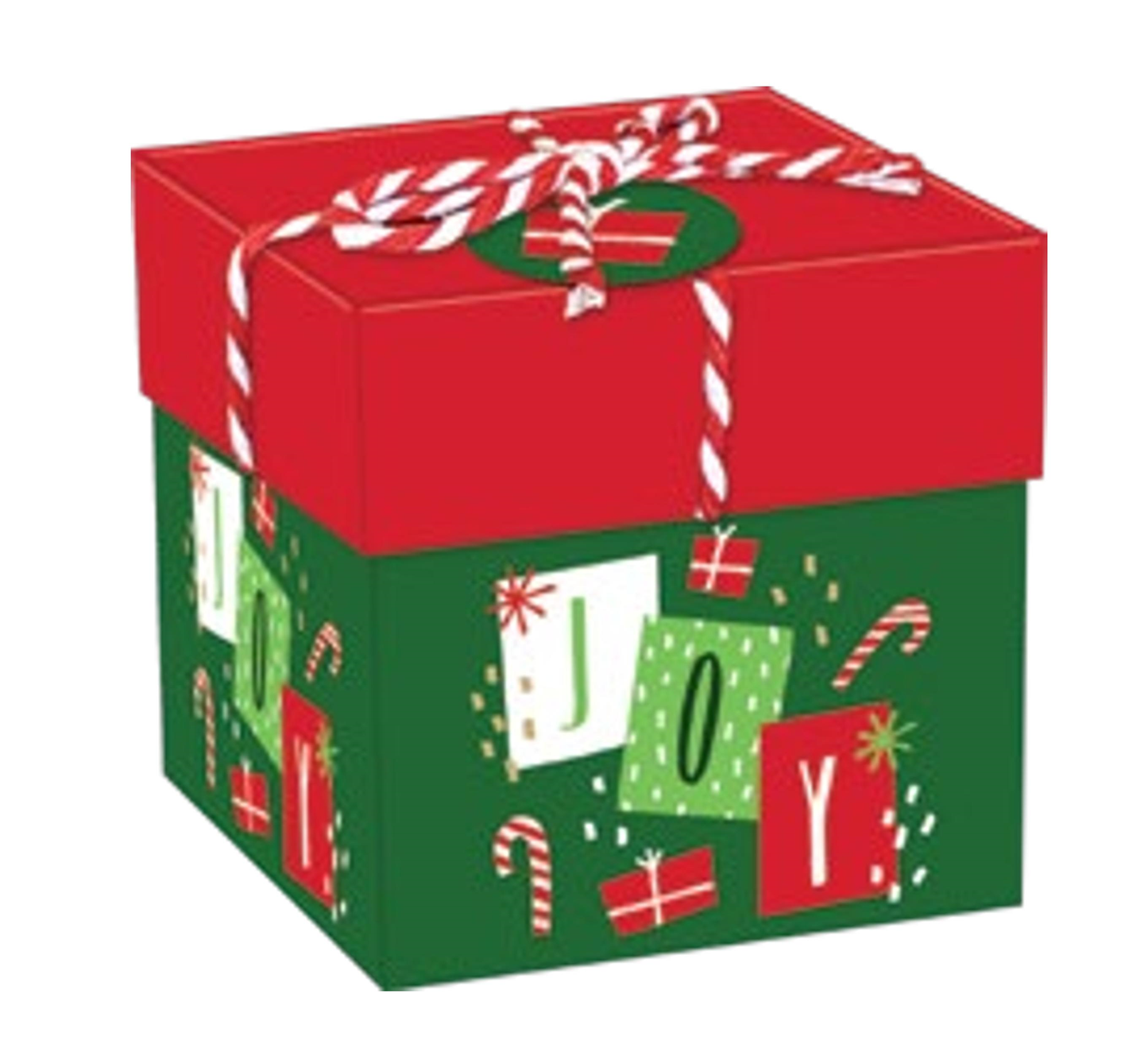 Gift Box Cube for Gift Cards - 3" x 3" -  Joy Present Stack