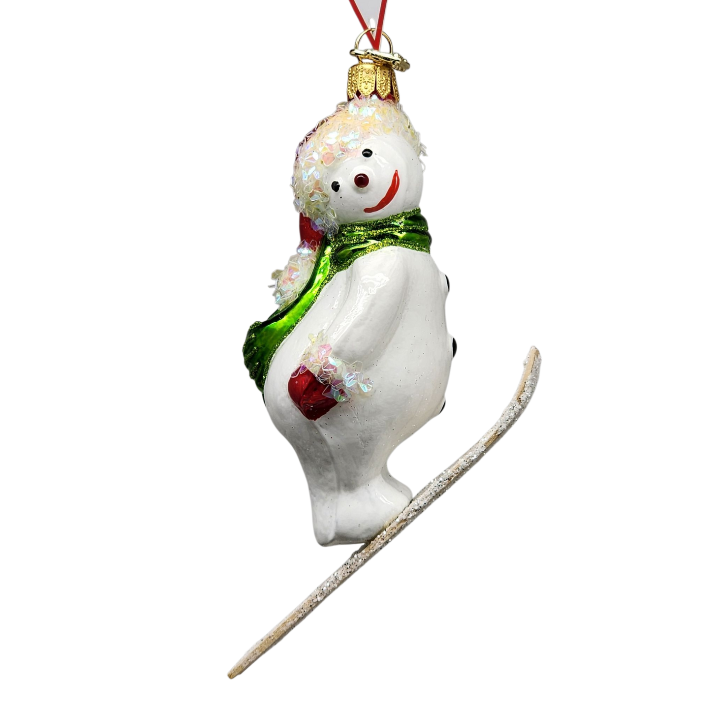 Wooshing - Skiing Snowman Ornament