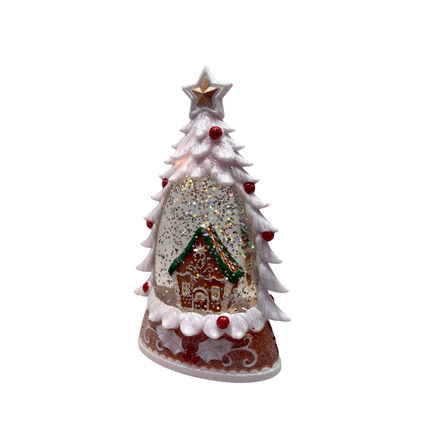 Lighted Gingerbread House Water Globe