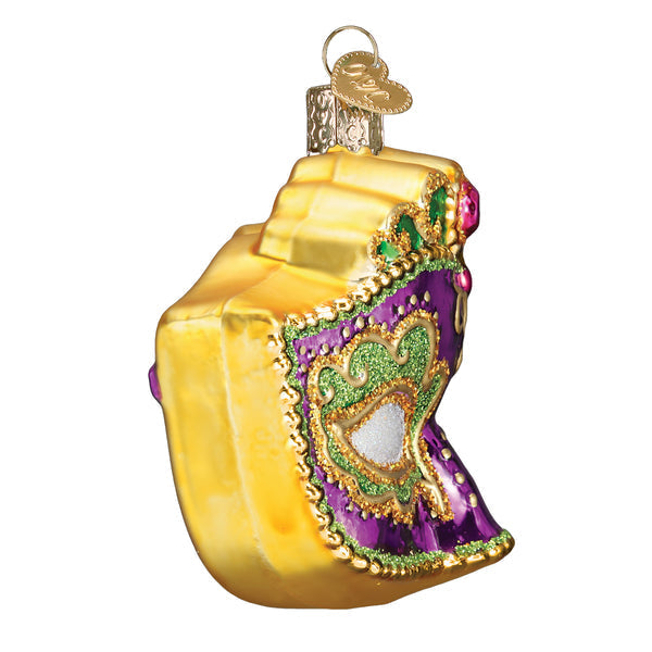 Mardi Gras Mask Glass Ornament