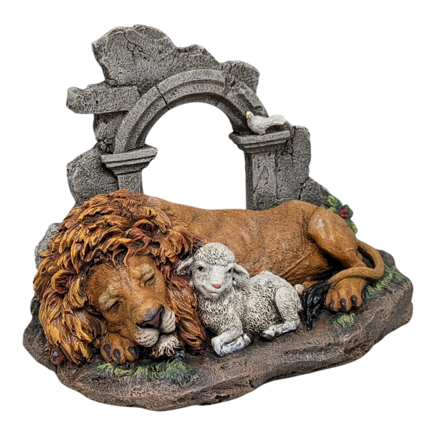 Lion And Lamb Sleeping Figurine
