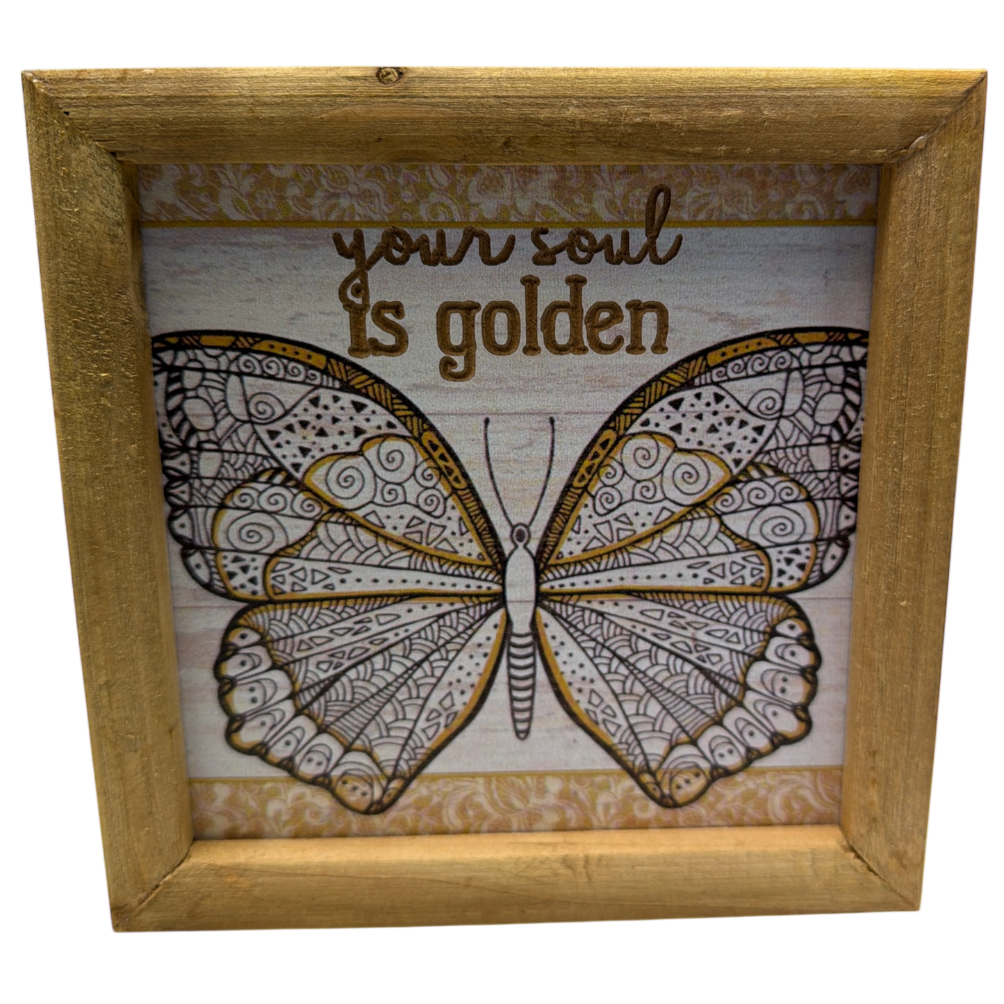 Your Soul Is Golden  - Butterfly Wall Plaque