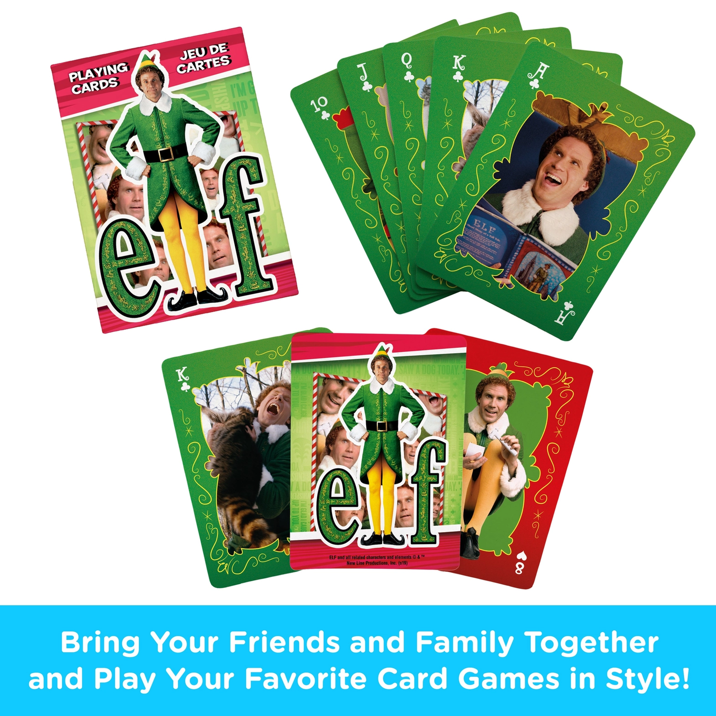 Elf Buddy Playing Cards