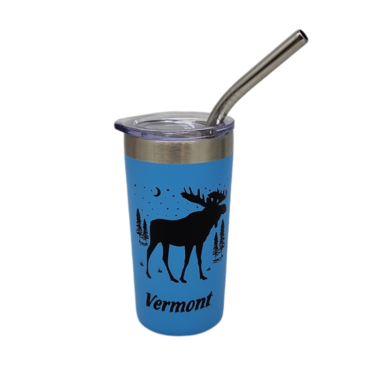 Vermont Moose Stainless Steel 2oz Shooter  - Blue