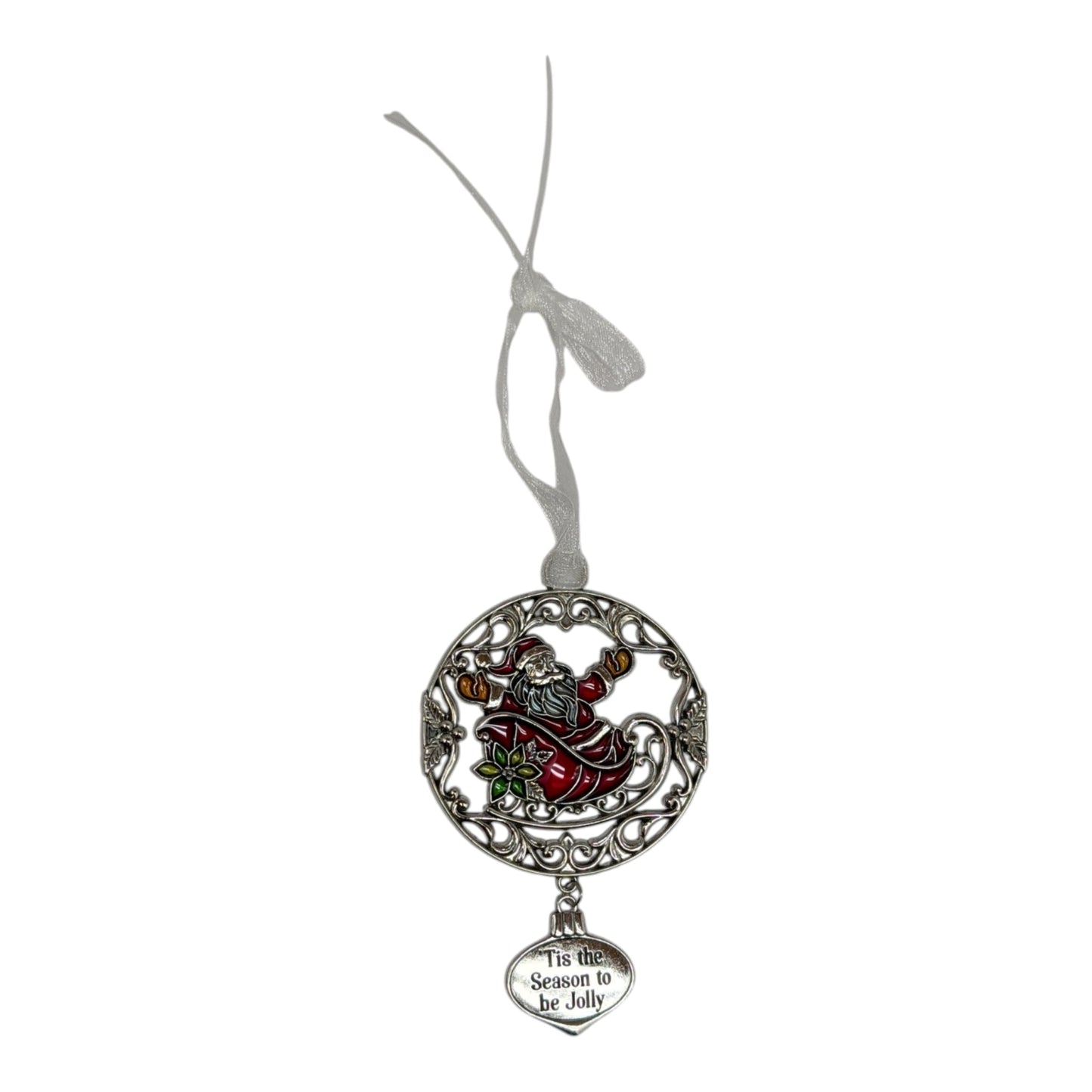 'Tis the Season to be Jolly Santa - Colors of Christmas Ornament