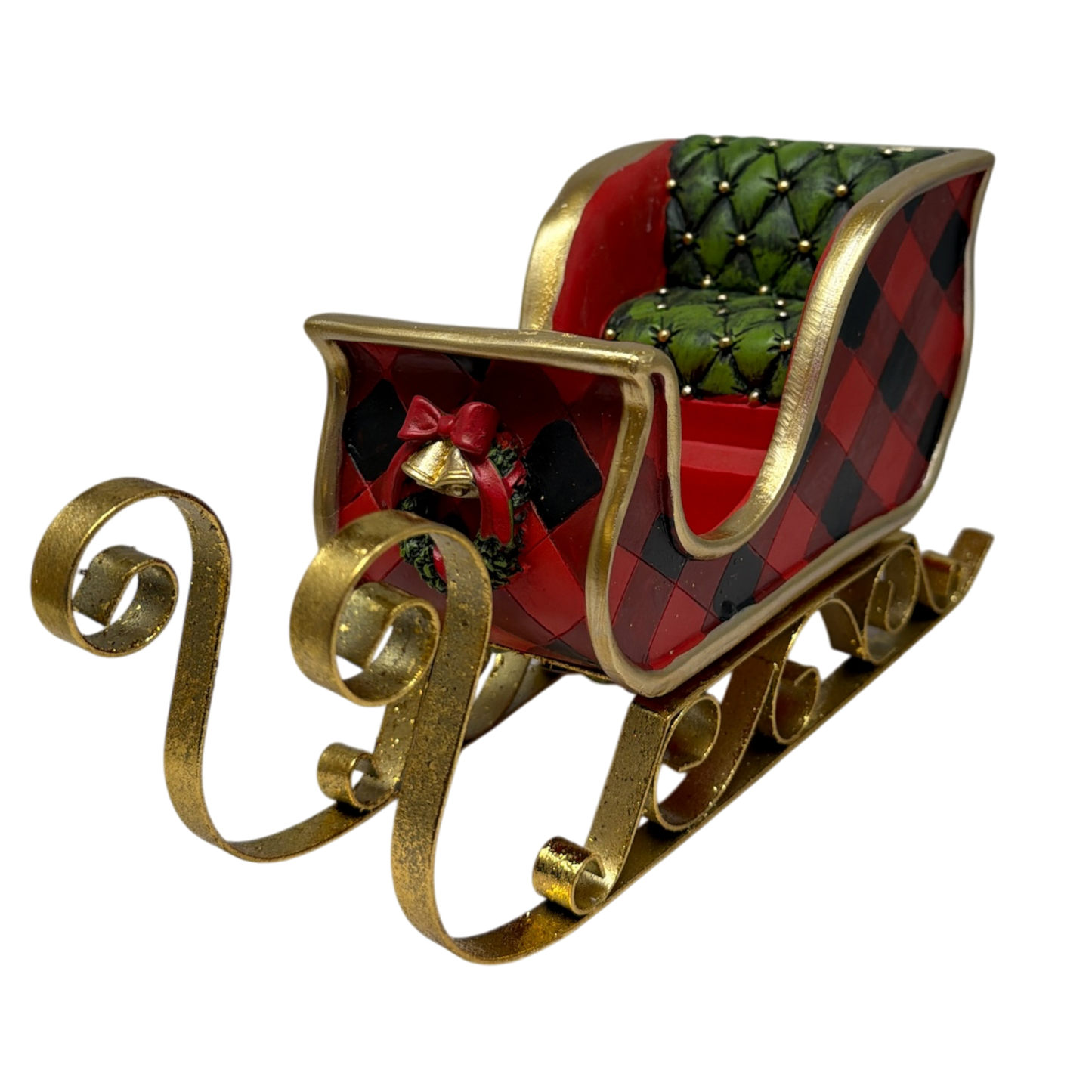 Resin & Metal Holiday Sleigh - Medium